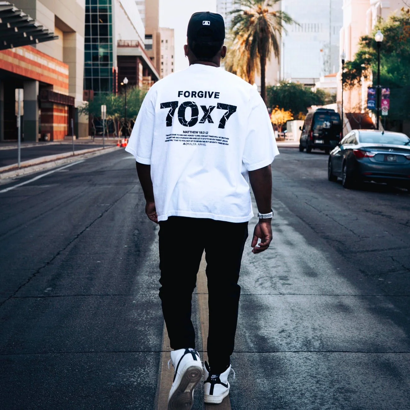 70x7 Drop Shoulder Tee (Super Oversized) - White - Image 3