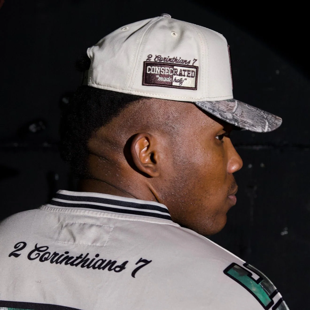 CONSECRATED Premium SnapBack - Cream/Malta Woodland Camo - Image 11