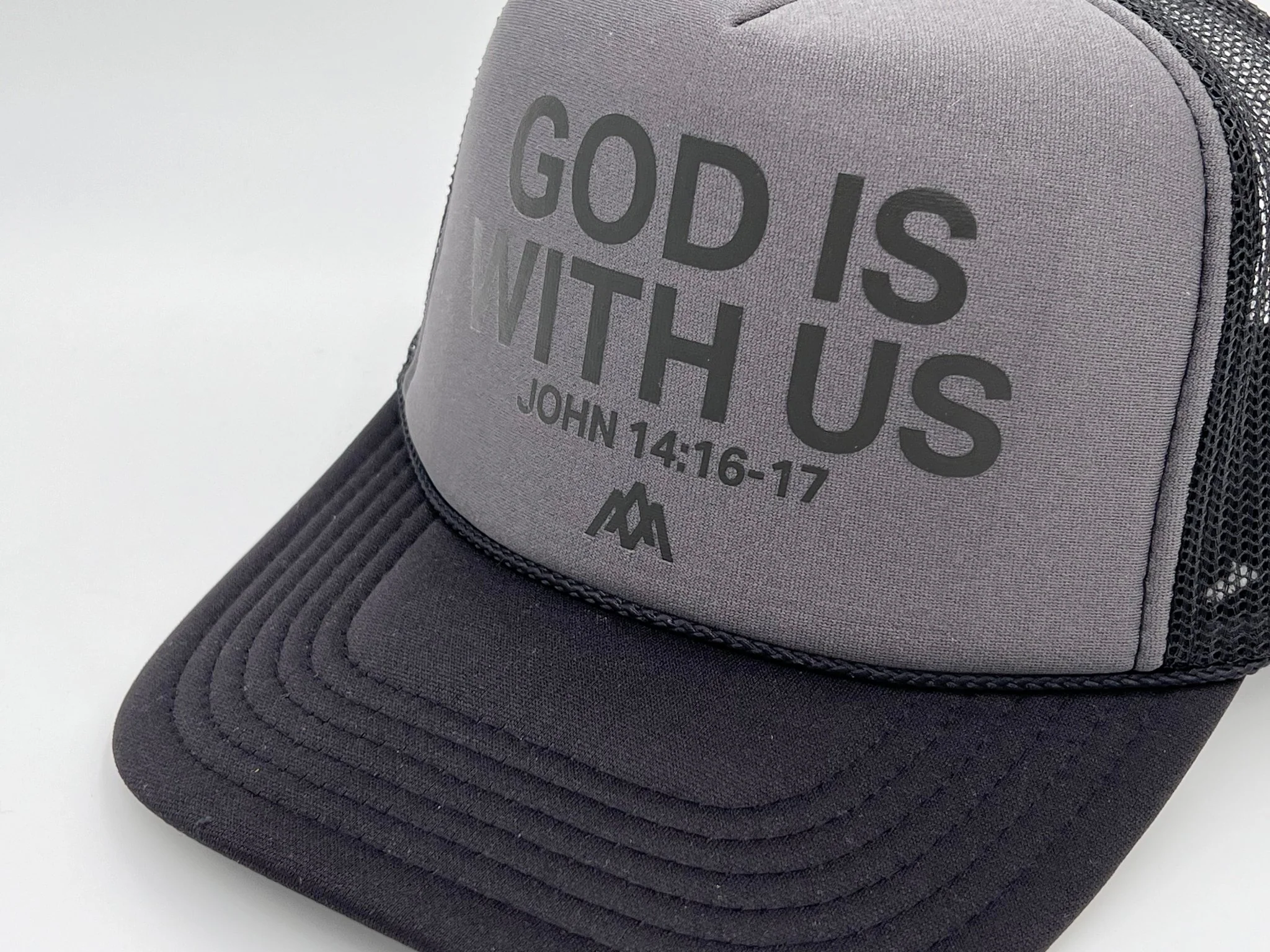God is With Us Foam Trucker - Charcoal - Image 4