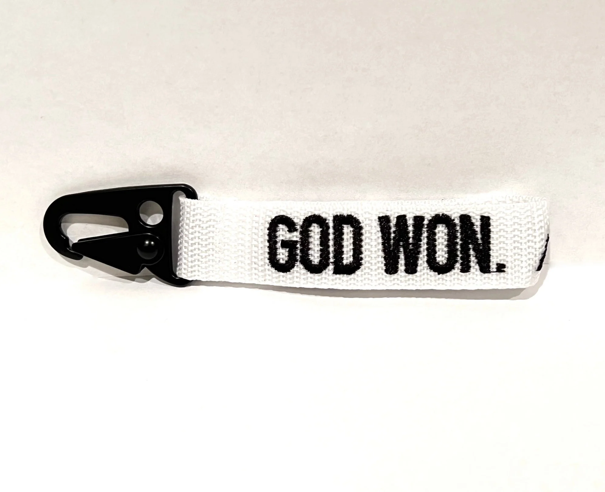 ‘God Won’ Embroidered Keychain - Image 3