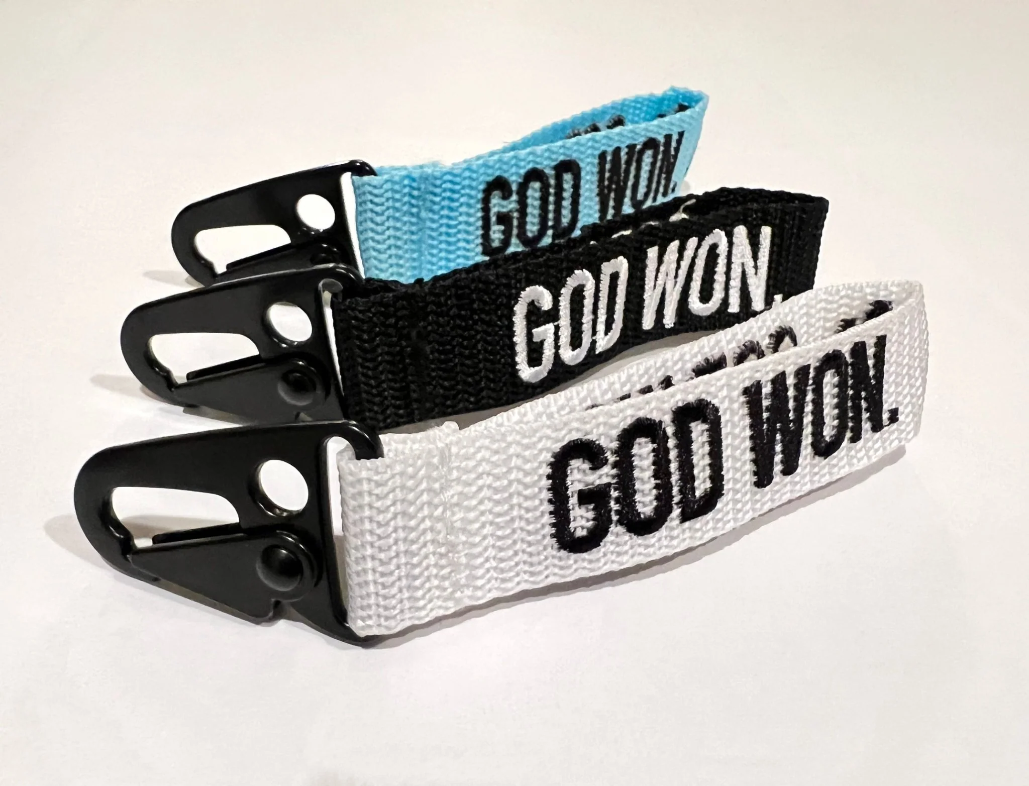 ‘God Won’ Embroidered Keychain - Image 5