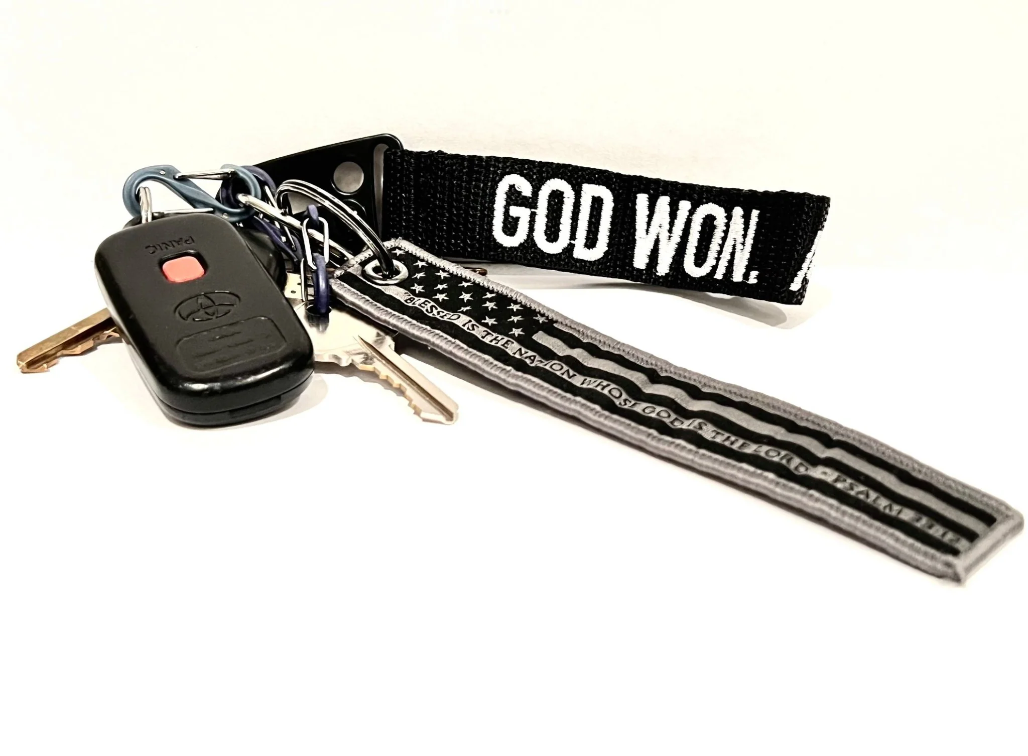 ‘God Won’ Embroidered Keychain - Image 6