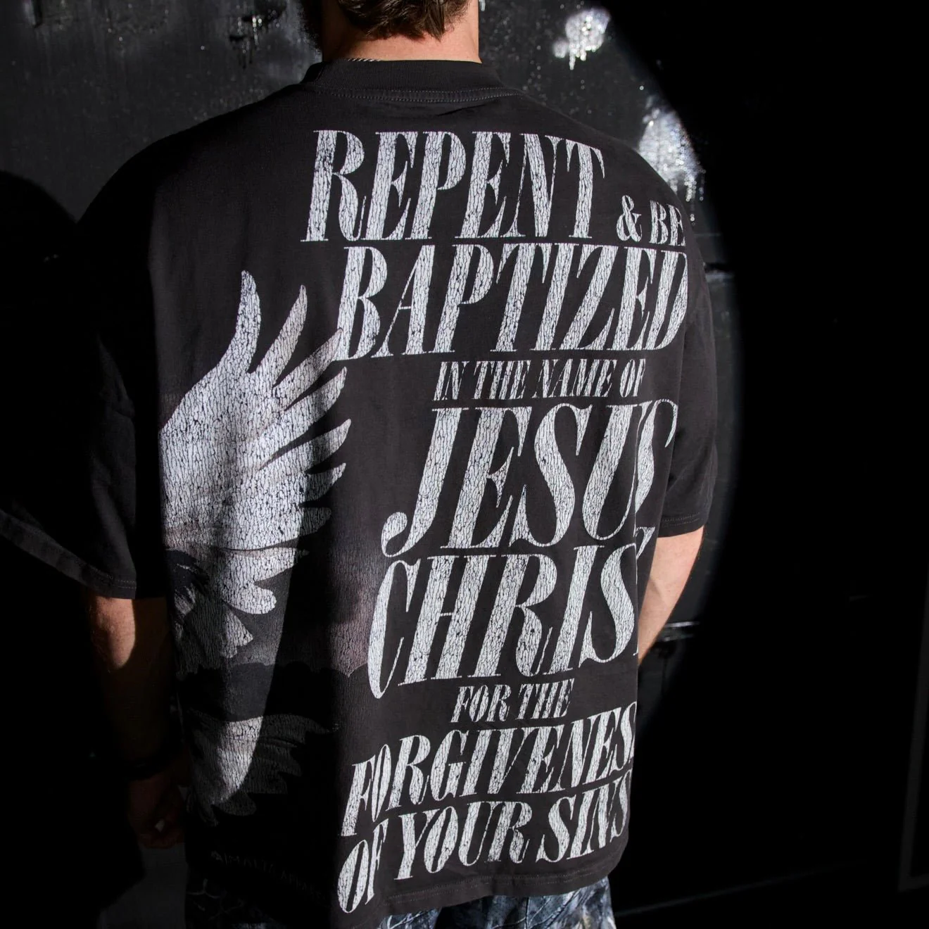 Holy Spirit [Dove] Wrap-Around Tee (Oversized Fit) - Image 11