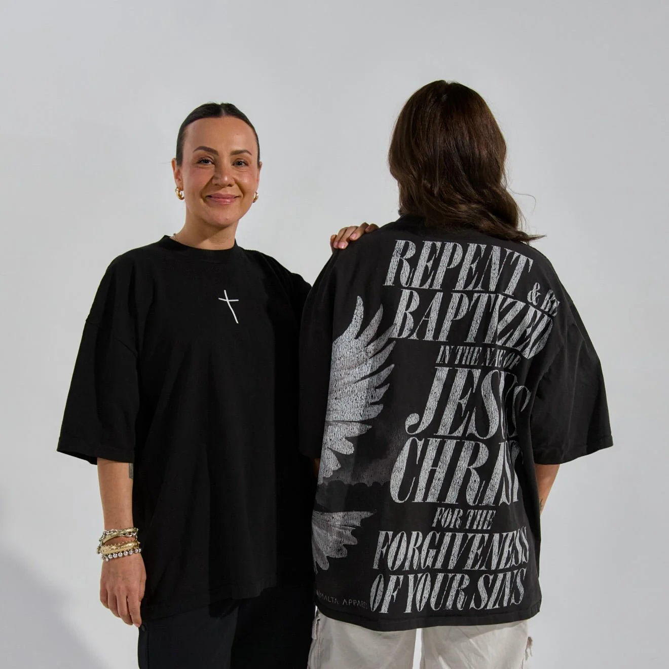 Holy Spirit [Dove] Wrap-Around Tee (Oversized Fit) - Image 13