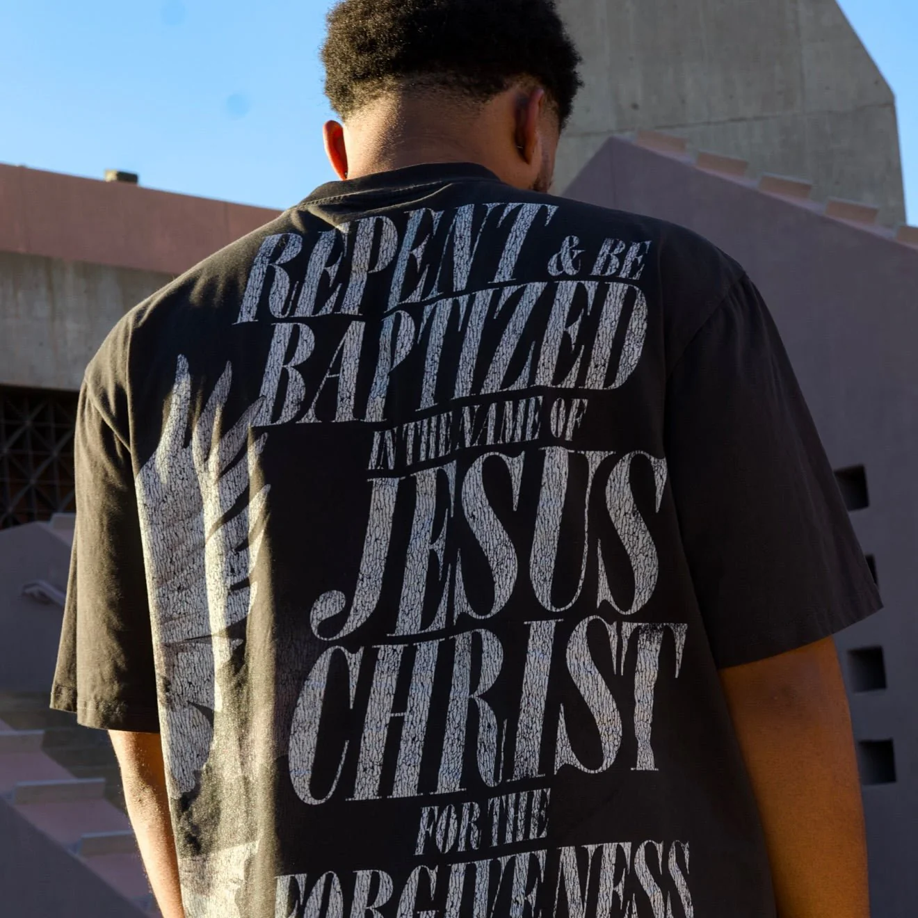 Holy Spirit [Dove] Wrap-Around Tee (Oversized Fit) - Image 15