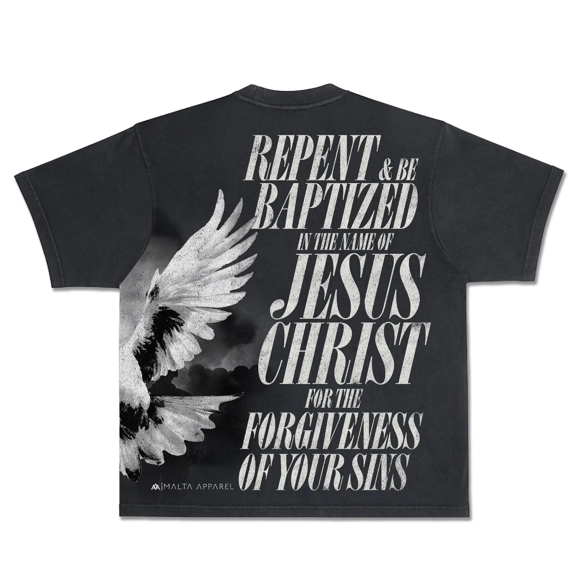 Holy Spirit [Dove] Wrap-Around Tee (Oversized Fit) - Image 3