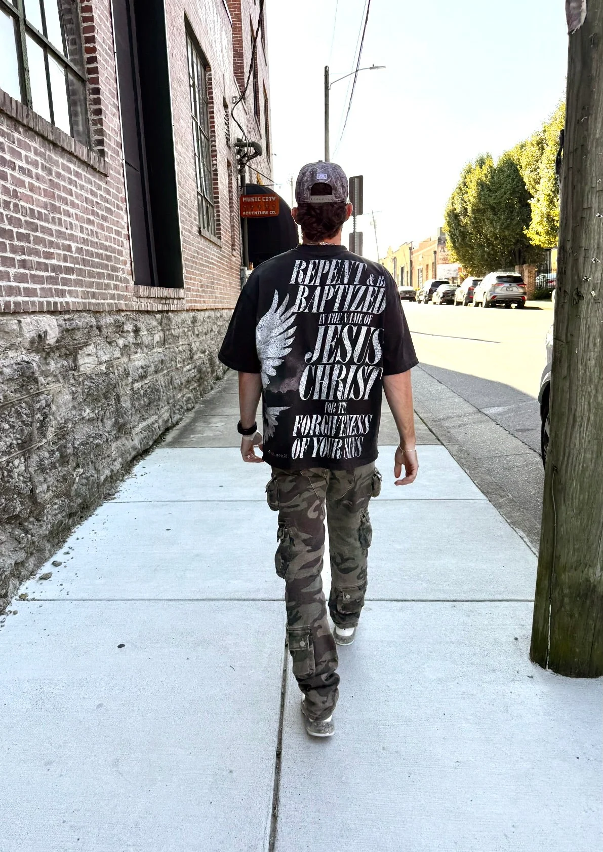 Holy Spirit [Dove] Wrap-Around Tee (Oversized Fit) - Image 6