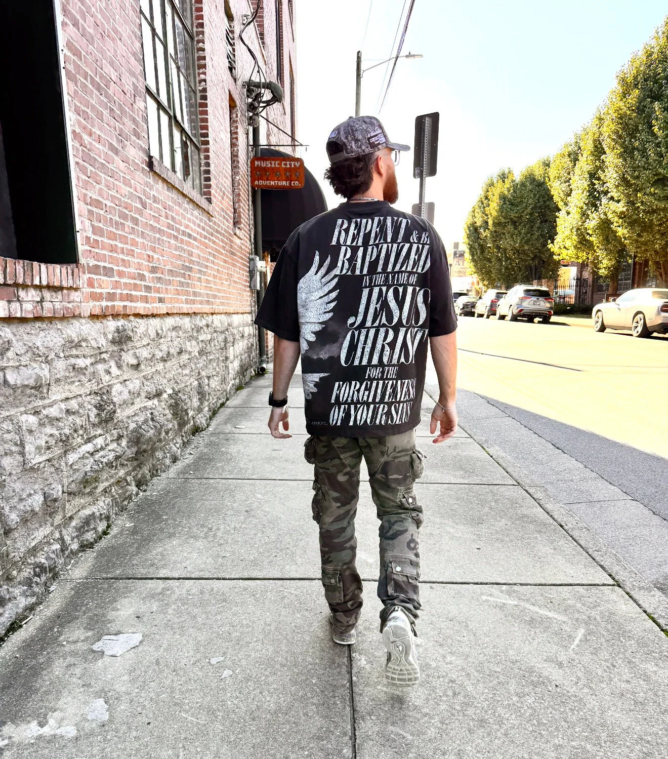 Holy Spirit [Dove] Wrap-Around Tee (Oversized Fit) - Image 7