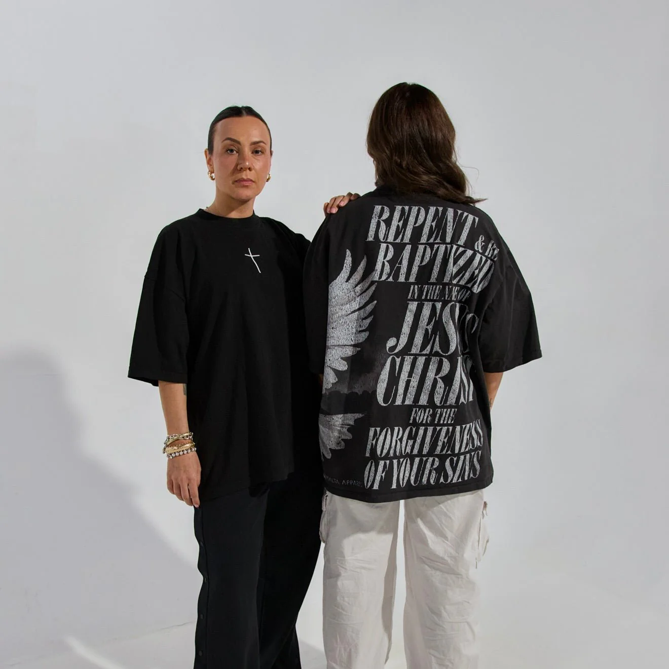 Holy Spirit [Dove] Wrap-Around Tee (Oversized Fit) - Image 8