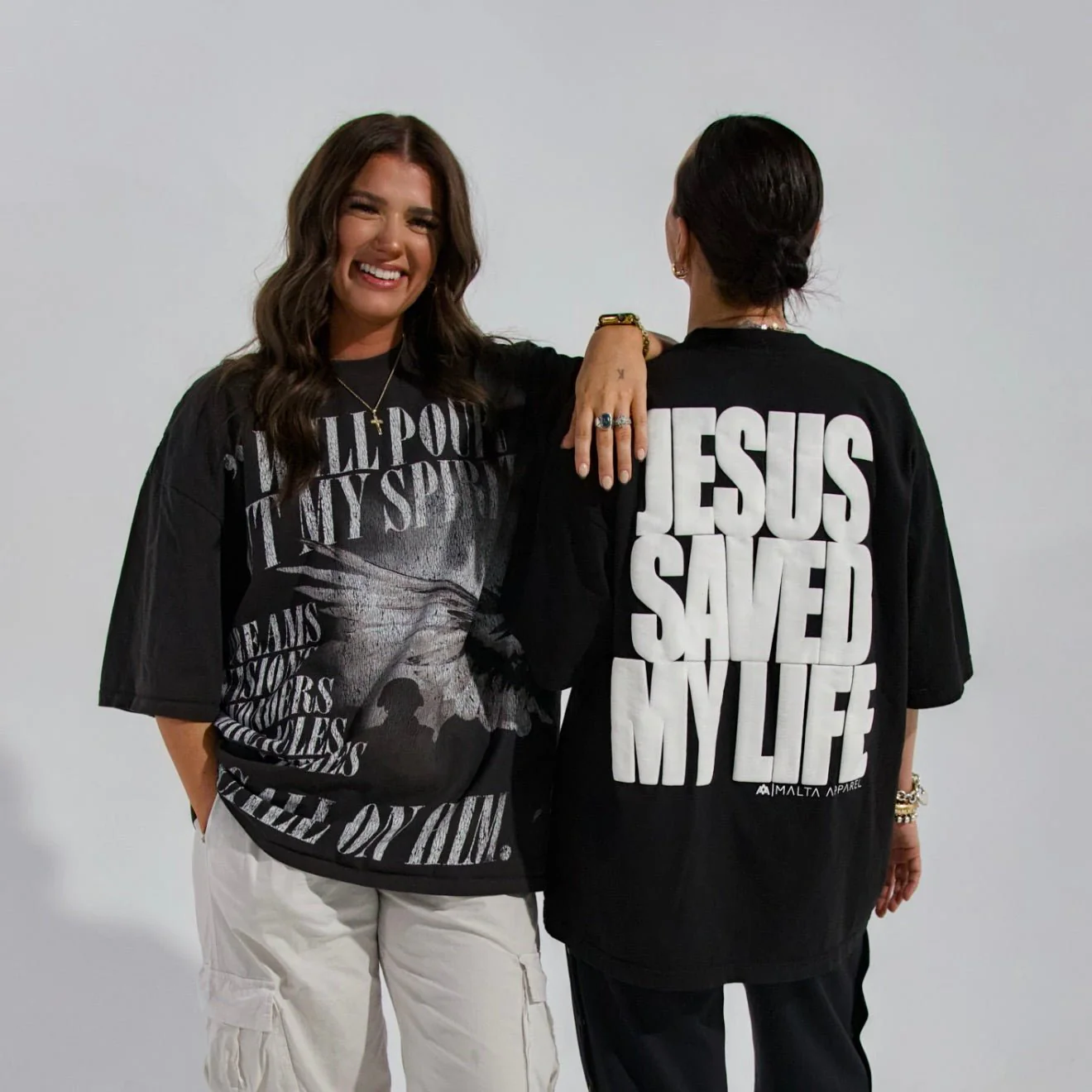 Holy Spirit [Dove] Wrap-Around Tee (Oversized Fit) - Image 9