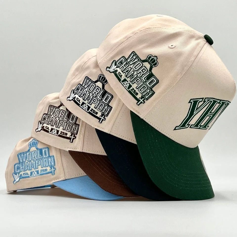 ‘YHWH’ Structured SnapBack - Cream/Billiard Green - Image 10