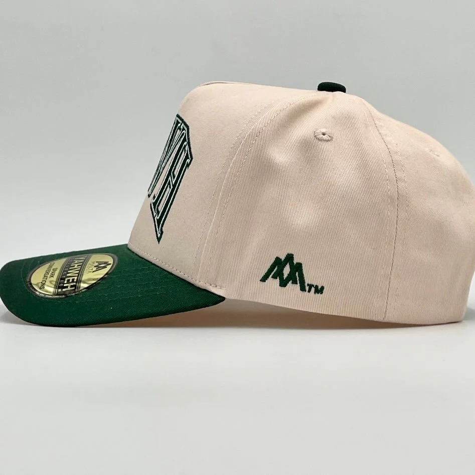 ‘YHWH’ Structured SnapBack - Cream/Billiard Green - Image 6