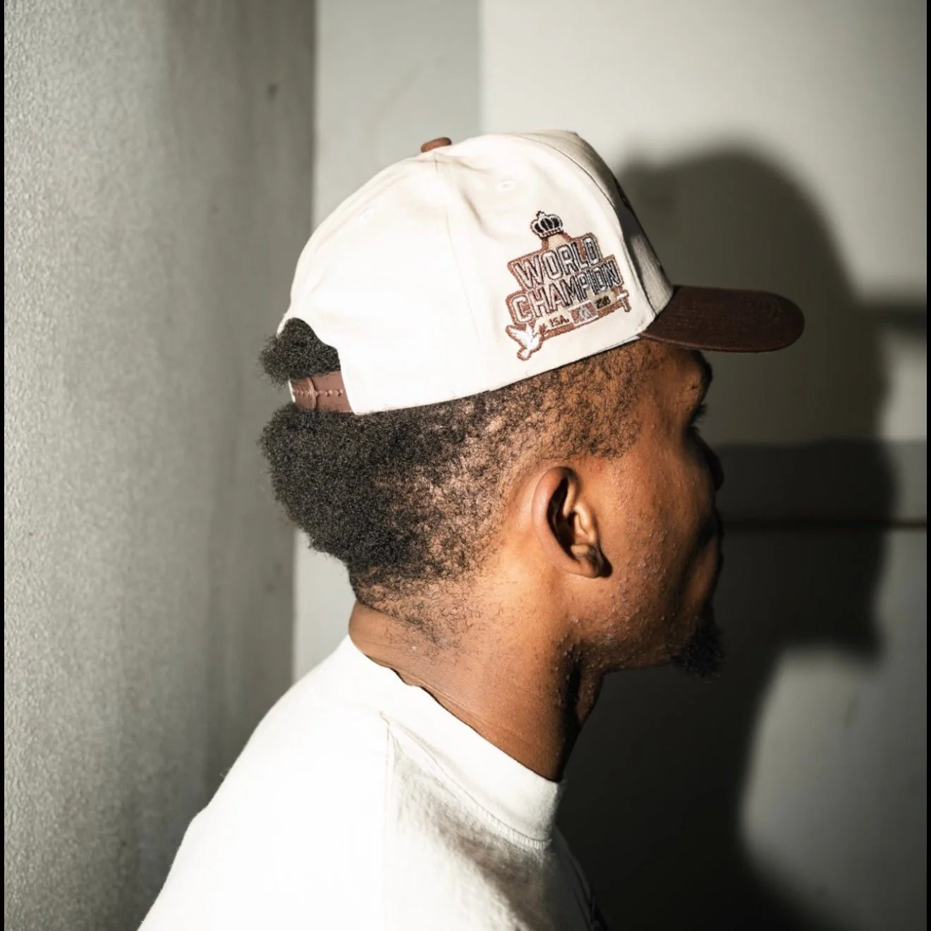 ‘YHWH’ Structured SnapBack - Cream/Brown - Image 3